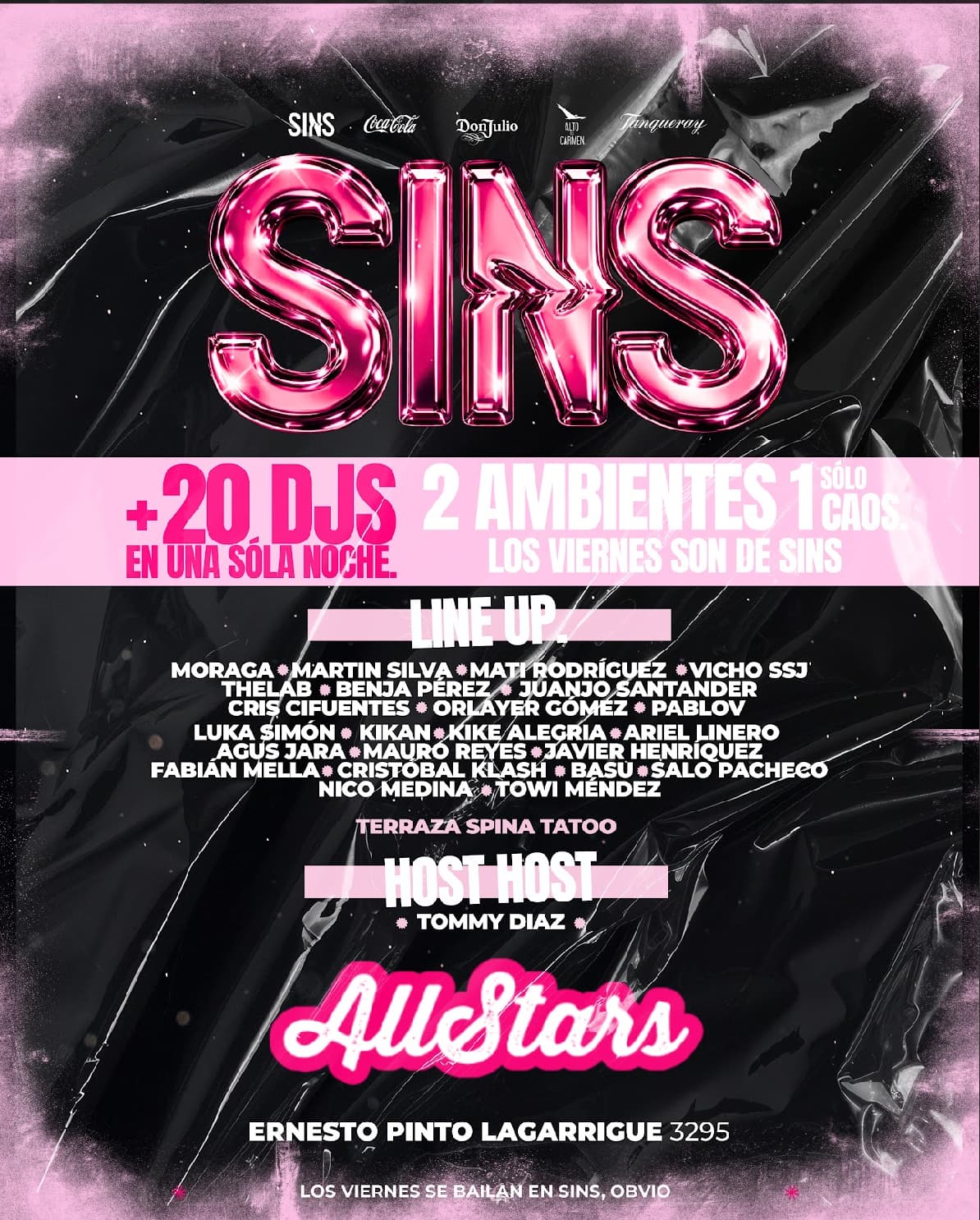 VIERNES 24 ABRIL! SINS ALL STARS image}